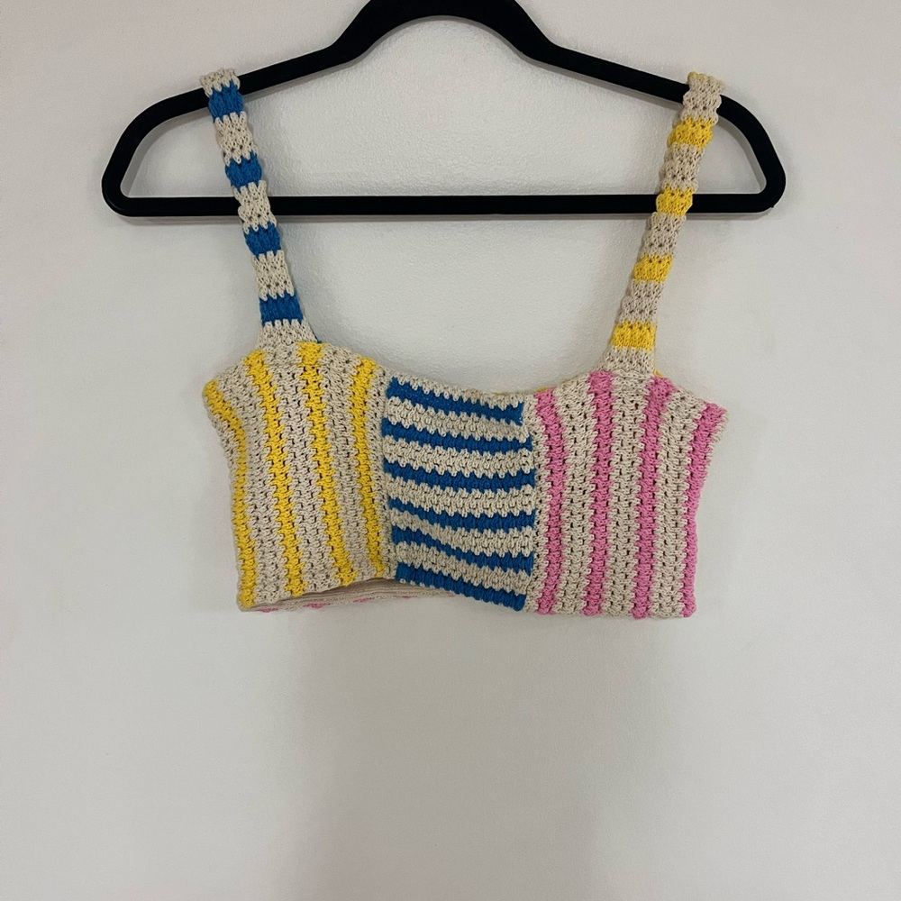 Zara Knit Cropped Top size small